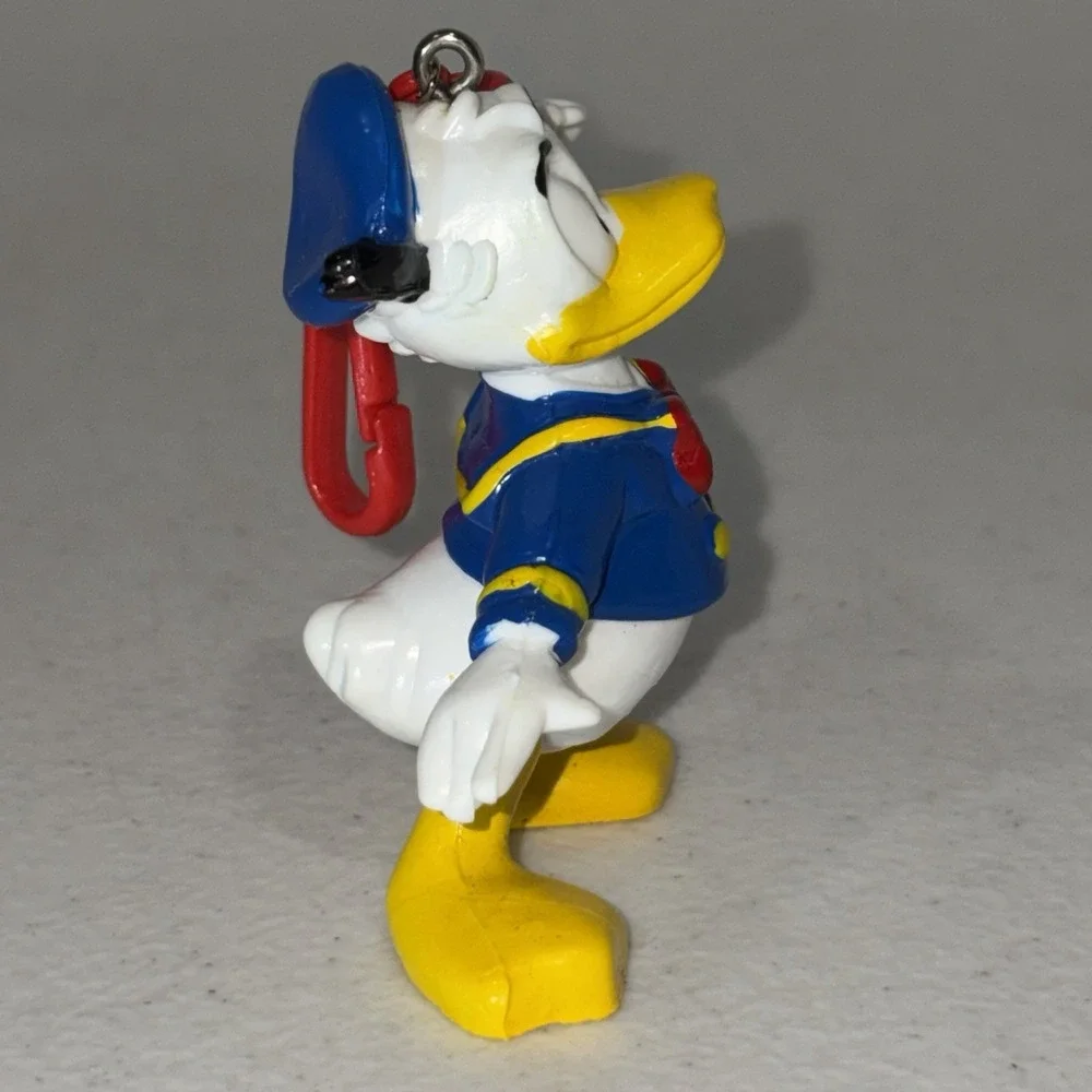 Vintage Donald Duck Ornament Walt Disney Productions Saluting Red Clip